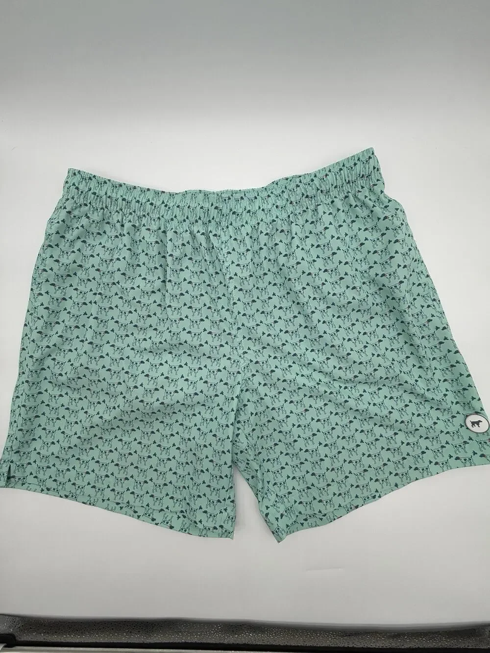 Southern Point Co Men’s 2XL Swim Trunks Mint Bird Dog Print Mesh Lined Shorts